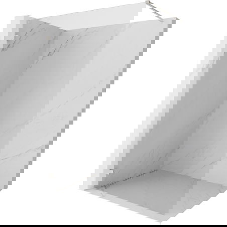 Mexen Lunar sprchová stena Walk-in ľavá 140 x 200 cm, priehľadná 8 mm, kartáčovaný nikel - 830-140-000-97-00-L