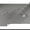 Mexen Lunar sprchová stena Walk-in ľavá 140 x 200 cm, priehľadná 8 mm, kartáčovaný nikel - 830-140-000-97-00-L