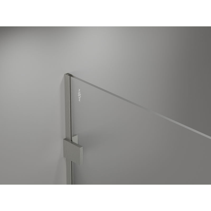 Mexen Lunar sprchová stena Walk-in ľavá 150 x 200 cm, transparentná 8 mm, brúsený nikel - 830-150-000-97-00-L