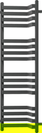 Mexen Loop kúpeľňový radiátor 1250 x 375 mm, 666 W, antracit - W129-1250-350-00-66