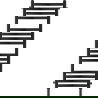 Mexen Loop kúpeľňový radiátor 1250 x 375 mm, 666 W, čierny - W129-1250-350-00-70