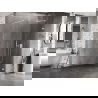 Mexen Lunar sprchová stena Walk-in pravá 140 x 200 cm, transparentná 8 mm, biela - 830-140-000-20-00-P