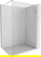 Mexen Lunar sprchová stena Walk-in pravá 100 x 200 cm, priehľadná 8 mm, zlatá - 830-100-000-50-00-P