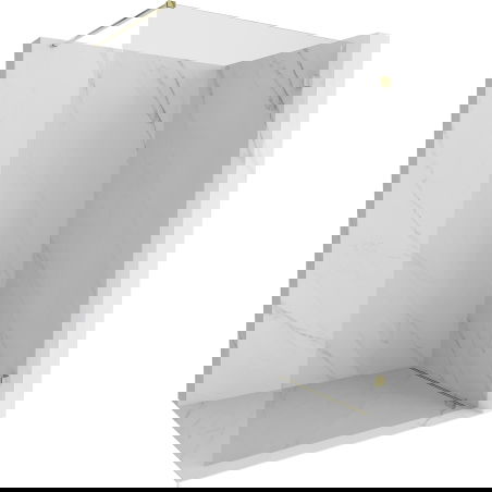 Mexen Lunar sprchová stena Walk-in pravá 130 x 200 cm, priehľadná 8 mm, zlatá - 830-130-000-50-00-P