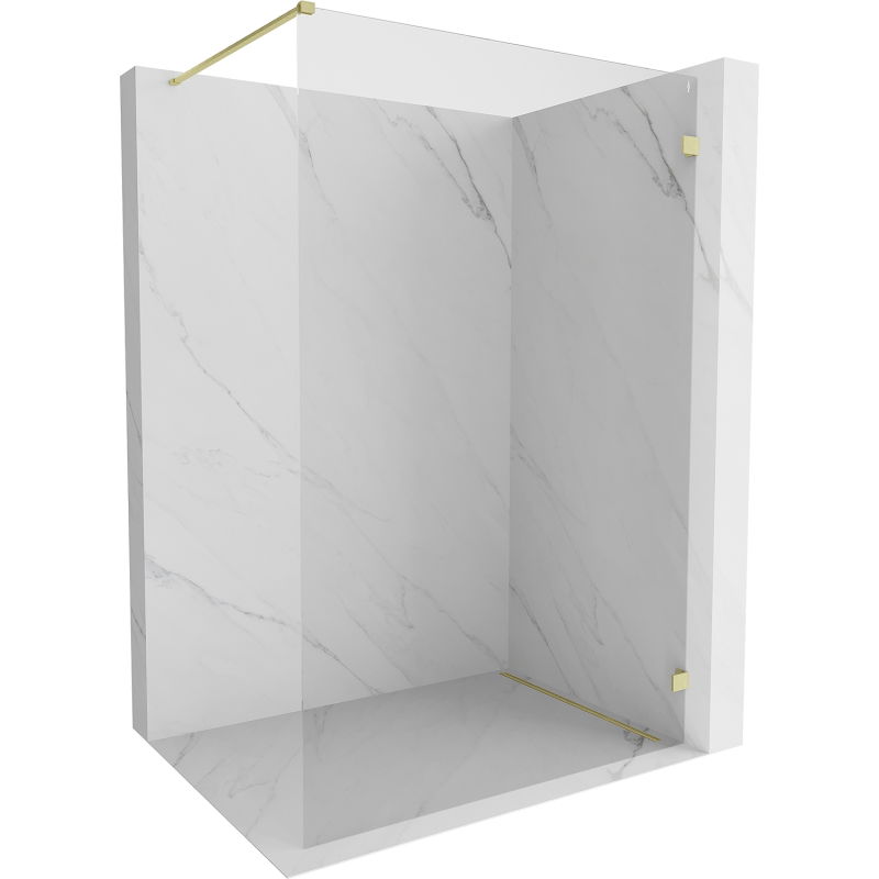 Mexen Lunar sprchová stena Walk-in pravá 70 x 200 cm, transparentná 8 mm, zlatá brúsená - 830-070-000-55-00-P