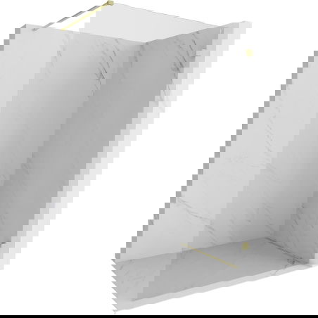 Mexen Lunar sprchová stena Walk-in pravá 80 x 200 cm, transparentná 8 mm, zlatá kartáčovaná - 830-080-000-55-00-P