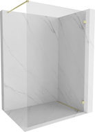 Mexen Lunar sprchová stena Walk-in pravá 140 x 200 cm, transparentná 8 mm, zlatá brúsená - 830-140-000-55-00-P