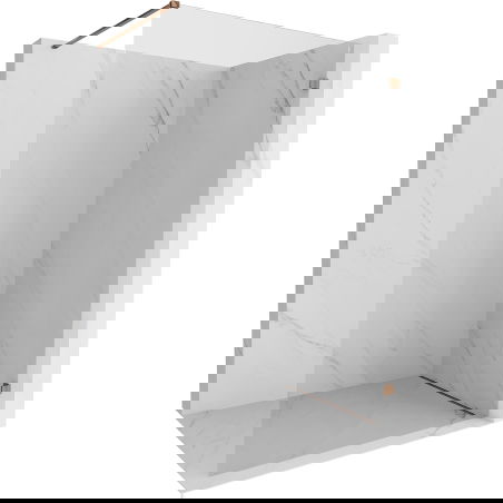 Mexen Lunar sprchová stena Walk-in pravá 100 x 200 cm, transparentná 8 mm, ružové zlato - 830-100-000-60-00-P