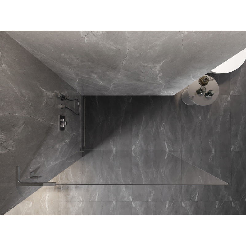 Mexen Lunar L sprchová stena Walk-in ľavá 100 x 200 cm, transparentná 8 mm, chróm - 830L-100-000-01-00-L