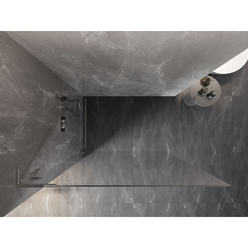 Mexen Lunar L sprchová stena Walk-in ľavá 120 x 200 cm, priehľadná 8 mm, chróm - 830L-120-000-01-00-L