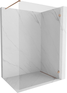 Mexen Lunar sprchová stena Walk-in pravá 100 x 200 cm, transparentná 8 mm, brúsená meď - 830-100-000-65-00-P