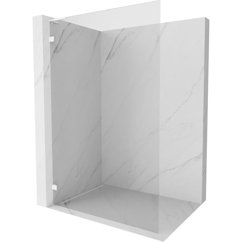 Mexen Lunar L sprchová stena Walk-in ľavá 90 x 200 cm, transparentná 8 mm, biela - 830L-090-000-20-00-L