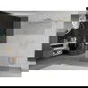 Mexen Kioto voľne stojaca sprchová stena 100 x 200 cm, transparentnéné/inovať 8 mm, zlatá - 800-100-002-50-35
