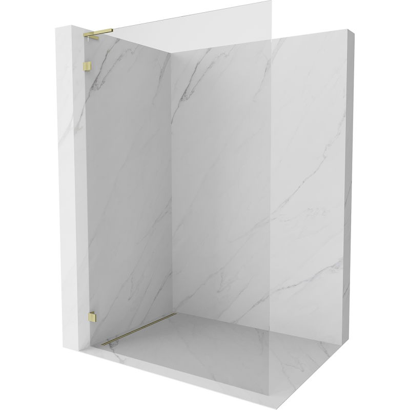 Mexen Lunar L sprchová stena Walk-in ľavá 80 x 200 cm, transparentná 8 mm, zlatá - 830L-080-000-50-00-L