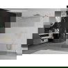 Mexen Kioto voľne stojaca sprchová stena 100 x 200 cm, transparentnéné/inovať 8 mm, zlatoružová - 800-100-002-60-35