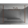 Mexen Kioto voľne stojaca sprchová stena 100 x 200 cm, transparentný/matný 8 mm, ružové zlato - 800-100-002-60-35