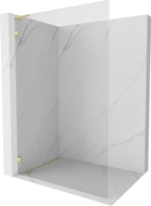 Mexen Lunar L sprchová stena Walk-in ľavá 70 x 200 cm, priehľadná 8 mm, zlatá kartáčovaná - 830L-070-000-55-00-L