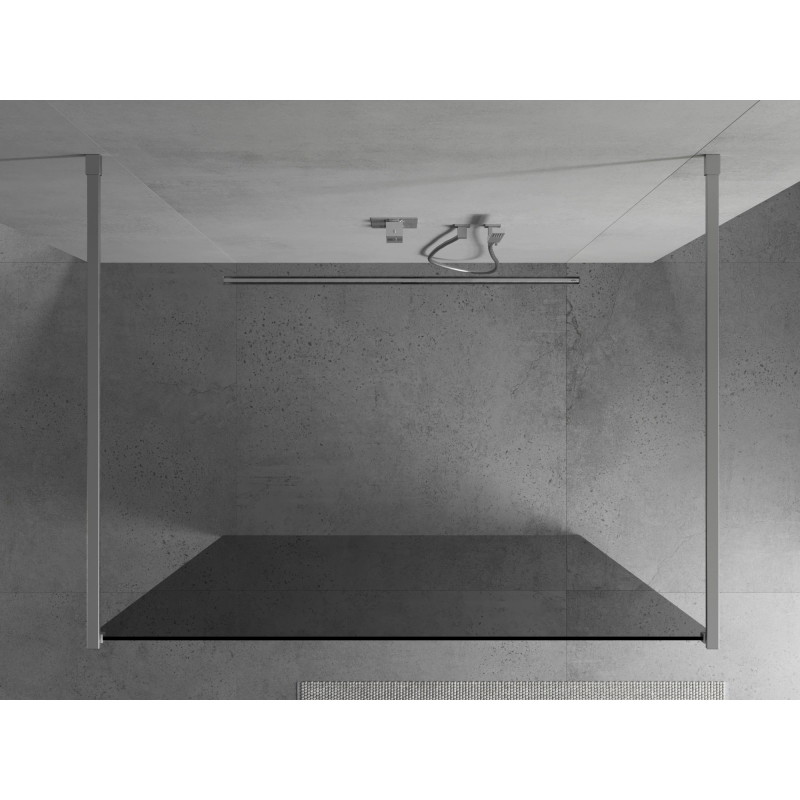 Mexen Kioto voľne stojaca sprchová stena 100 x 200 cm, grafit 8 mm, chróm - 800-100-002-01-40