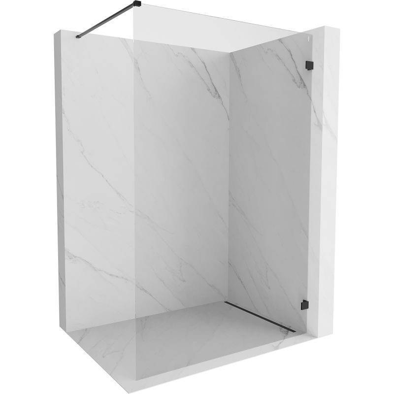 Mexen Lunar sprchová stena Walk-in pravá 100 x 200 cm, transparentná 8 mm, čierna - 830-100-000-70-00-P