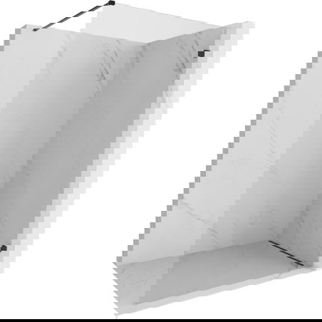 Mexen Lunar sprchová stena Walk-in pravá 100 x 200 cm, transparentná 8 mm, čierna - 830-100-000-70-00-P