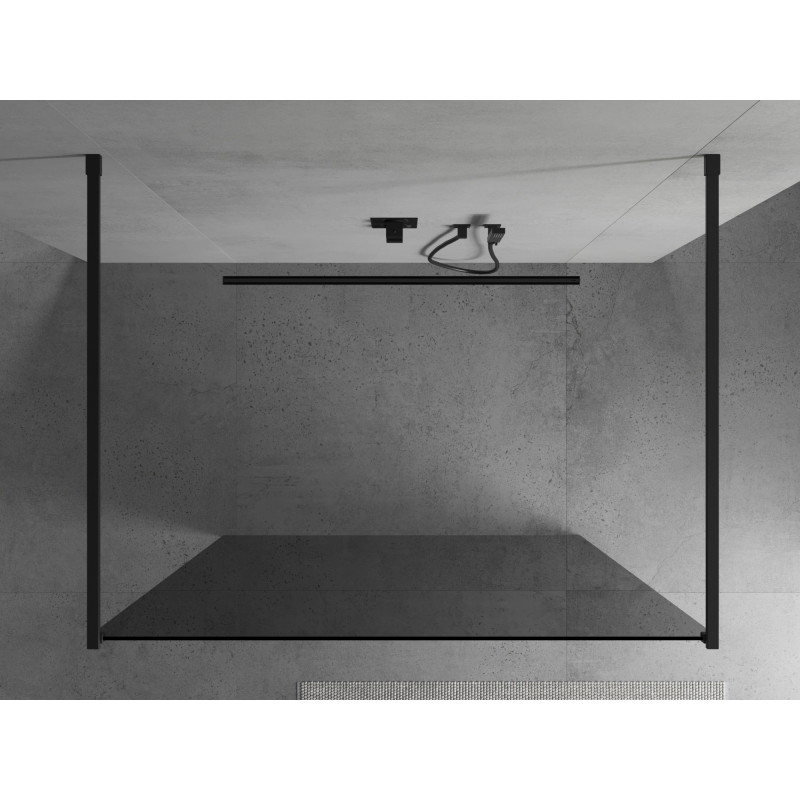 Mexen Kioto voľne stojaca sprchová stena 120 x 200 cm, grafit, 8 mm, čierna - 800-120-002-70-40
