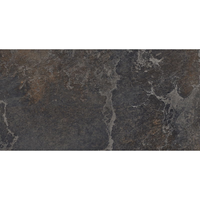 Mexen Blaze Nero leštený rekt. G1, podlahová-obkladová dlaždica 120 x 60 cm, carving - TL420-120-060-01