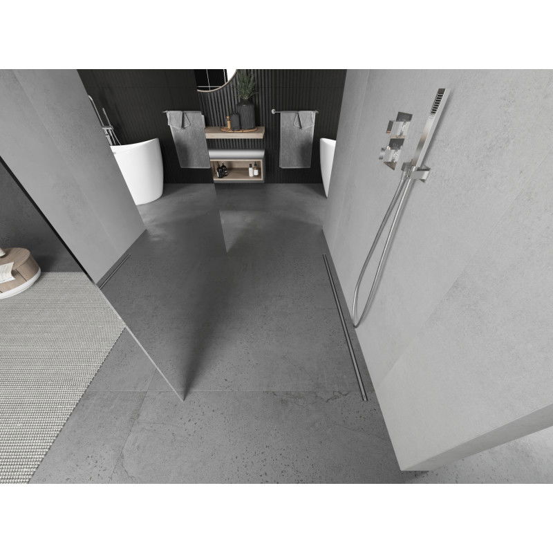 Mexen Kioto samostatne stojaca sprchová stena 110 x 200 cm, zrkadlo 8 mm, chróm - 800-110-002-01-50