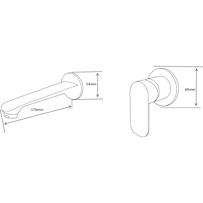 Mexen Dox podomietková batéria umývadlová, zlatá - 75215-50
