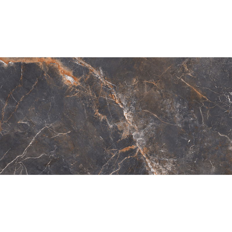 Mexen Visby Black leštený rektifikovaný gres G1, dlažba a obklad 120 x 60 cm, carving - TL428-120-060-02