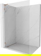 Mexen Lunar L sprchová stena Walk-in ľavá 70 x 200 cm, priehľadná 8 mm, brúsená meď - 830L-070-000-65-00-L