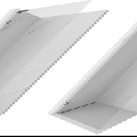 Mexen Lunar L sprchová stena Walk-in ľavá 80 x 200 cm, transparentná 8 mm, kartáčovaná zbraňovo sivá - 830L-080-000-66-00-L