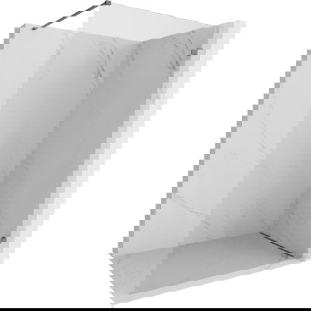 Mexen Lunar sprchová stena Walk-in pravá 80 x 200 cm, transparentná 8 mm, matný kov - 830-080-000-95-00-P