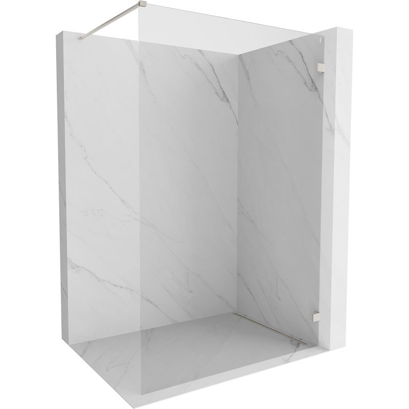 Mexen Lunar sprchová stena Walk-in pravá 100 x 200 cm, transparentná 8 mm, brúsený nikel - 830-100-000-97-00-P