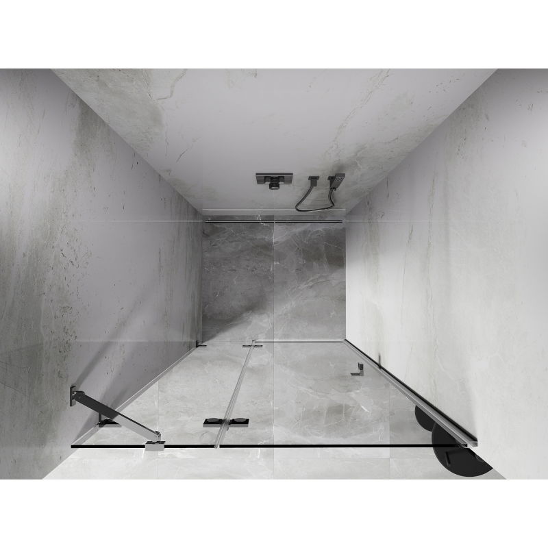 Mexen Lunar sprchové dvere pántové ľavé 120 cm, transparentné, chróm - 834-120-000-01-00-L