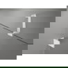 Mexen Lunar sprchové dvere výklopné ľavé 135 cm, transparentné, biele - 834-135-000-20-00-L