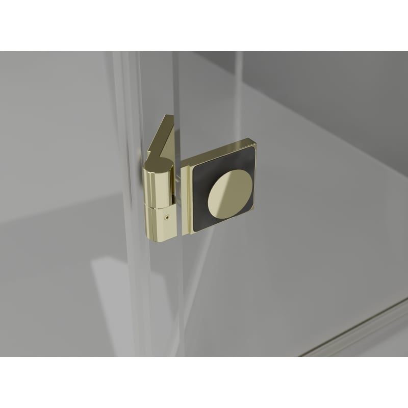 Mexen Lunar sprchové dvere otváracie ľavé 80 cm, transparentné, zlaté - 834-080-000-50-00-L