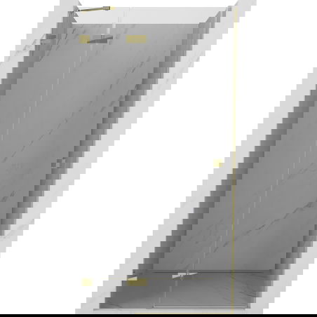 Mexen Lunar sprchové dvere otočné ľavé 90 cm, transparentné, zlaté - 834-090-000-50-00-L