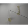 Mexen Lunar sprchové dvere otočné ľavé 125 cm, transparentné, zlaté - 834-125-000-50-00-L