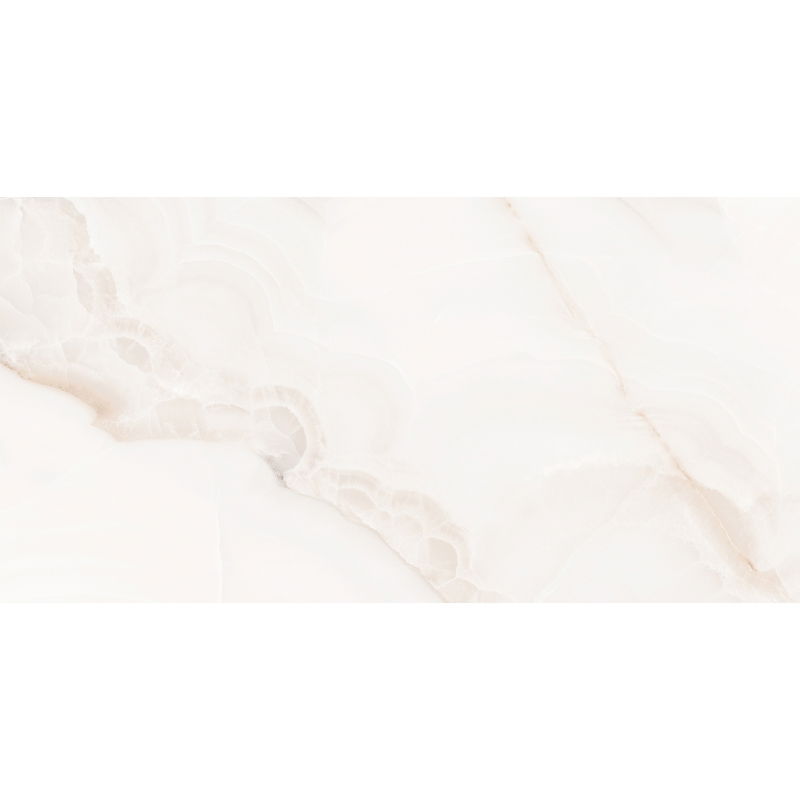 Mexen Onyx White glazovaný rektifikovaný gres G1, podlahová a stenová dlaždica 120 x 60 cm, lesk - TL106-120-060-01