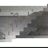 Mexen Kioto voľne stojaca sprchová stena 110 x 200 cm, transparentnéné/čierny vzor 8 mm, zlatá - 800-110-002-50-77
