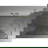 Mexen Kioto voľne stojaca sprchová stena 140 x 200 cm, transparentnéné/čierny vzor 8 mm, zlatá - 800-140-002-50-77