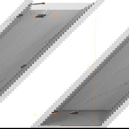 Mexen Lunar ľavé sprchové dvere, výklopné, 125 cm, transparentné, ružové zlato - 834-125-000-60-00-L