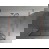 Mexen Kioto voľne stojaca sprchová stena 120 x 200 cm, transparentnéné/čierny vzor 8 mm, zlatoružová - 800-120-002-60-77