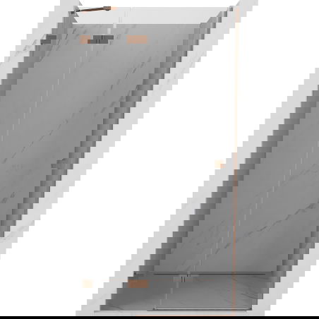 Mexen Lunar sprchové dvere otvárateľné ľavé 95 cm, transparentné, brúsená meď - 834-095-000-65-00-L