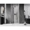 Mexen Lunar sprchové dvere ľavé 85 cm, transparentné, kartáčovaná gun gray - 834-085-000-66-00-L