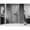 Mexen Lunar sprchové dvere otváracie ľavé 95 cm, transparentné, brúsená gun gray - 834-095-000-66-00-L