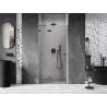 Mexen Lunar sprchové dvere otváracie ľavé 95 cm, transparentné, brúsená gun gray - 834-095-000-66-00-L