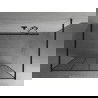 Mexen Kioto voľne stojaca sprchová stena 130 x 200 cm, transparentnéné/čierny vzor 8 mm, čierna - 800-130-002-70-77