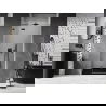 Mexen Lunar sprchové dvere ľavé 125 cm, transparentné, gun gray brúsené - 834-125-000-66-00-L