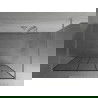 Mexen Kioto voľne stojaca sprchová stena 100 x 200 cm, transparentnéné/čierny vzor 8 mm, chrómová - 800-100-002-01-78